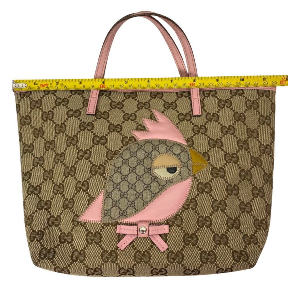 GUCCI Girls Zoo Bird GG Canvas Mini Tote Handbag - Picture 7 of 16